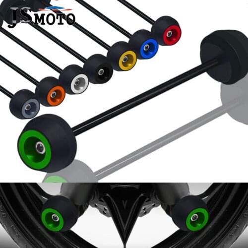 For KAWASAKI ER4N ER4F ER6N ER6F ER/6F/6N/4N/4F Motorcycle Aluminum Front Wheel Fork Axle Sliders Cap Crash Falling Protector
