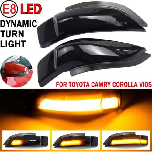 For Toyota Corolla Camry Prius Vios CHR Yaris Venza Avalon Altis LED Dynamic Turn Signal Light Sequential Side Mirror Indicator