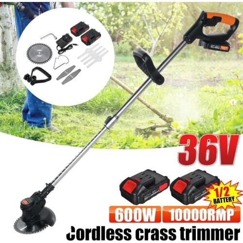 36V Electric Lawn Mower Li-ion Battery Cordless Grass Trimmer Hedge Trimmer Lawn Mower Grass Cutter Pruning Garden Power Tools
