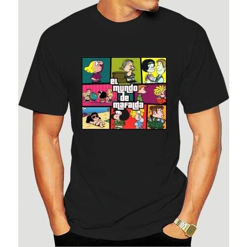 Men T Shirt Mafalda parody Tee Shirt Black GTA tshirts Women T-Shirt-1768D