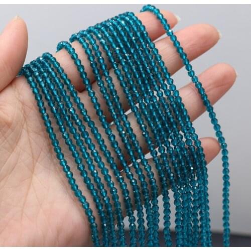 Faceted Stone Beads Section Sea Blue Spinels Stone Beads for DIY Bracelet Necklace Accessories Jewelry Making Gift Size 3mm