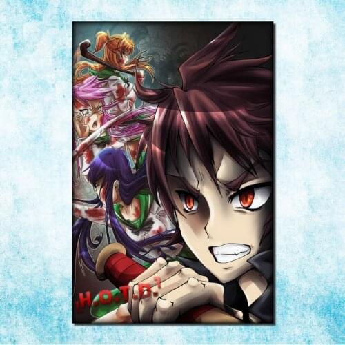 Highschool Of The Dead Art Silk Canvas Poster Print 13x20 24x36 Inch Sexy Anime Girl Wall Pictures For Living Room Decor-4