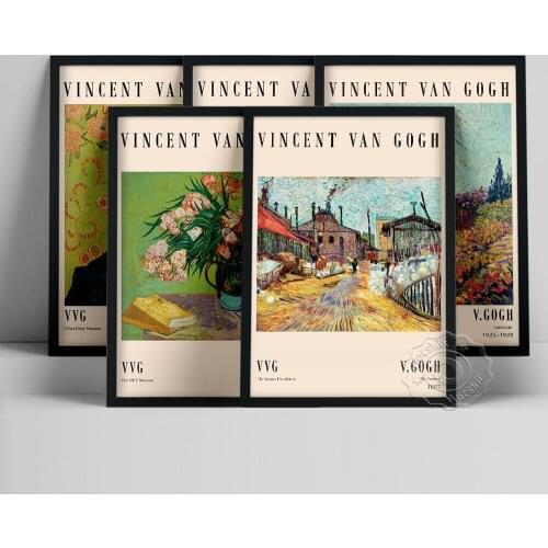 Vincent Van Gogh Exhibition Print, Portrait Of The Postman Joseph Roulin Wall Painting, Van Gogh Poster Set, Vintage Home Decor