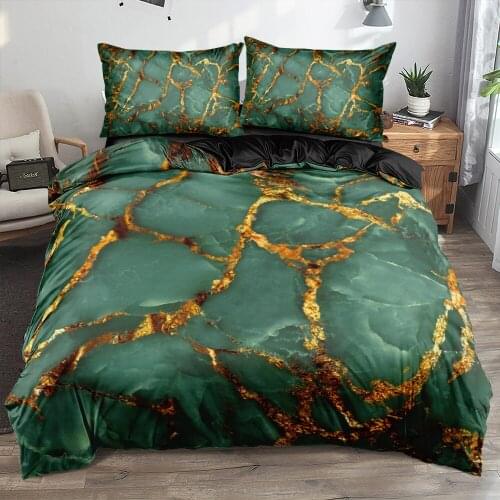 Classic 3D Marble Quilt Cover Set Bedding Sets Comforter Cover Pillowcase Duvet Cover Bed Linen Full 140x200 Home Textile