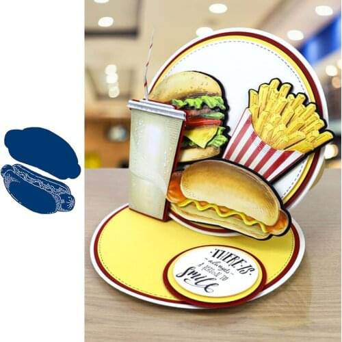Hot Dog Food Metal Cutting Dies for Scrapbooking and Card Making New 2019 die cuts