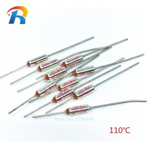 100PCS Metal fuse CCC RY 250V 10A TF 110 Celsius Degrees Temperature Thermal Fuse RY 110C Eletric Rice Cooker Microwave Tf 110
