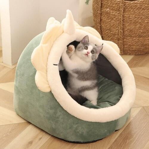 Cat Bed Soft Cute Small Cat Bed Warm Pet Basket Kitten Lounger Cushion Home Cat Cave Bed Dog Kitten House Pet Kennel