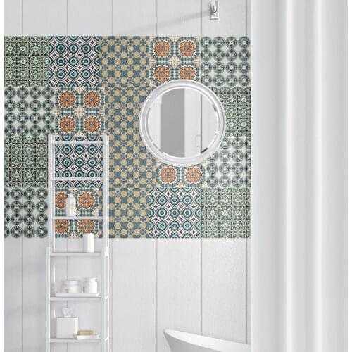 Wall sticker Retro Tile Tiles Stickers Kitchen Bathroom Removable Wall Stickers DIY Poster Stickers customized