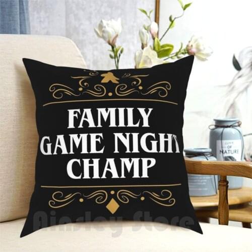Family Board Games Game Night Pillow Case Printed Home Soft Throw Pillow Board Games Board Game Boardgame Boardgames