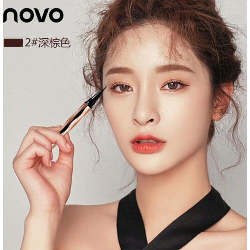 NOVO Durable long-lasting liquid eyeliner makeup black and brown smooth waterproof not dizzy eyeliner hard head