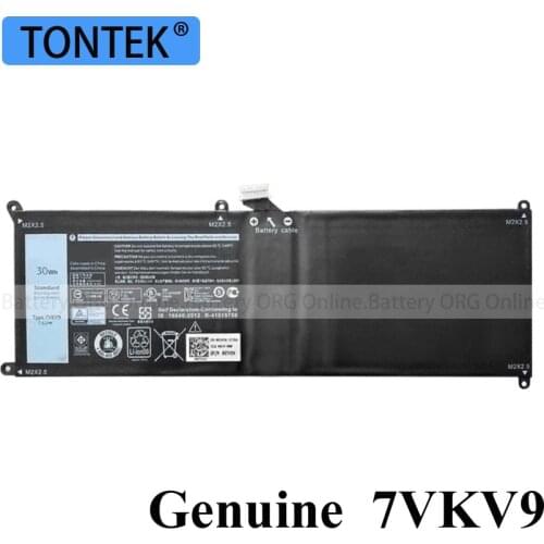 Genuine 7VKV9 battery For Dell Latitude XPS 12 7000 7275 9250 Series 9TV5X original notebook battery AKKU