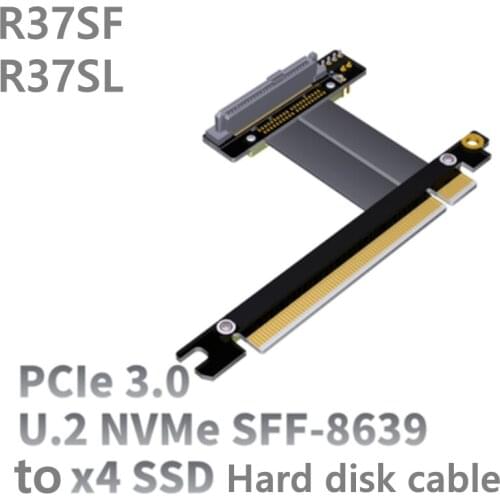 PCIE X16 U.2 Interface U2 to PCI-E 3.0 x16 SFF-8639 NVMe Pcie Solid State Extension Data Cable Gen3.0 Cable gen3 32G/bps