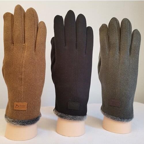 Mens Cycling Gloves Breathable Warmth Fashion Driving Cotton Touch Screen Work Driving Motorcycle Outdoor Riding Fishing Bike