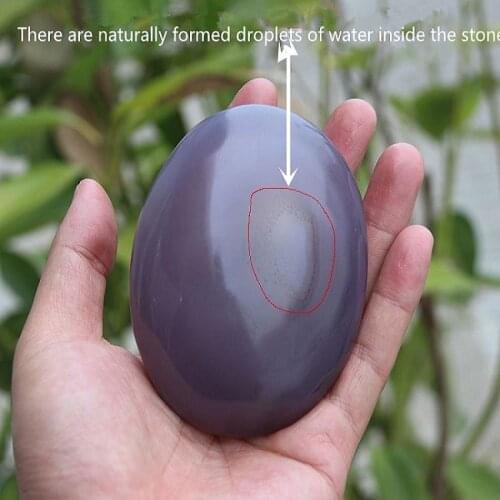 Natural Rare Water Bile Agate Crystal Stone Healing With Water Trapped Inside Moving Feng Shui Palmetto To Play With The Gift