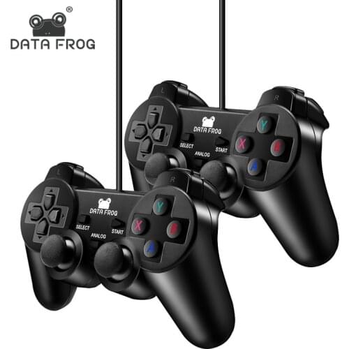 Data Frog Vibration Controller Wired USB PC Joystick For PC Computer Laptop For WinXP/Win7/Win8/Win10 USB Joystick