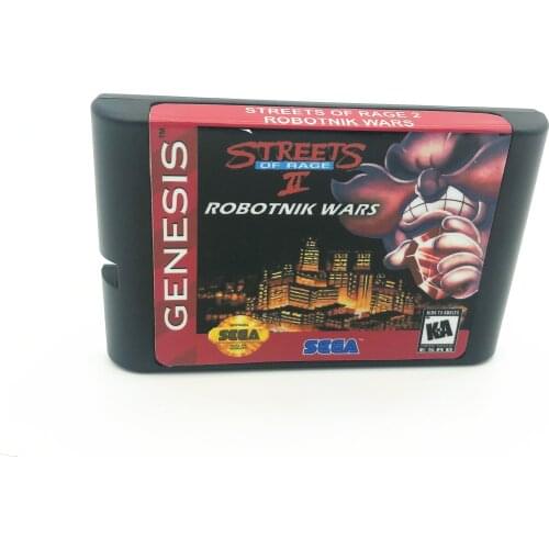 Robotnik Wars In Street Of Rage 2 For Sega Mega Drive &r Genesis System 16 Bit MD Games Card
