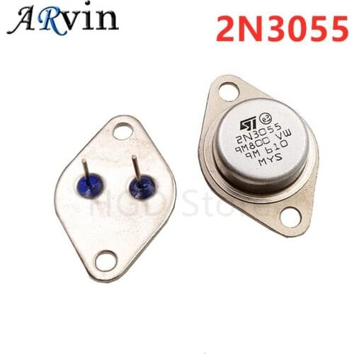 5pcs Power Transistors High Quality 2N3055 Power Transistors NPN TO-3 Metal Case 15A/60V