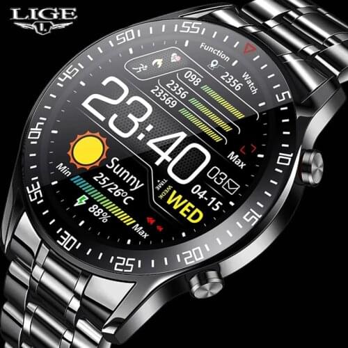 LIGE New 2021 Smart Watch heart rate information reminder blood pressure Smart sports Watch impermea