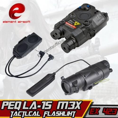Airsoft Element Softair weapons Light ir laser PEQ 15 Red laser M3X DOUBLE REMOTE CONTROL Weapon Flashlight arma waffen EX423