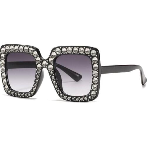 TEENYOUN Square Crystal Sunglasses Women Men Brand Designe Bling Rhinestone Sun Glasses Luxury Eyewear Shades Lunette De Soleil