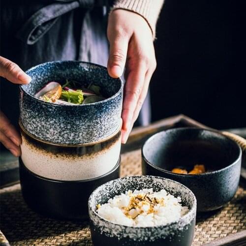 Creative Japanese rice bowl Simple small ceramic bowl soup bowl Home restaurant seasoning bowl breakfast bowl