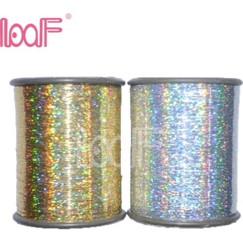LOOF 100rolls colored hair extension straight silver/golden, 2000m(78740 inch)/roll,premium braiding hair