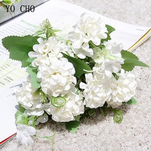 YO CHO Fake Lucky Ball Wedding Flower Artificial Silk Faux Lucky Ball Flower Craft Home Party Decoration DIY Wedding Flowers
