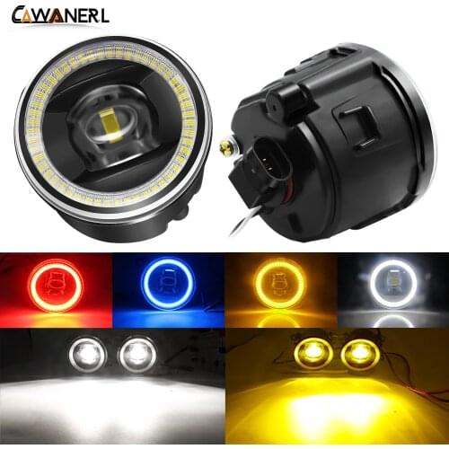 2 X Car Fog Light Assembly LED Angel Eye DRL Daytime Running Lamp 12V For Infiniti FX35 FX37 FX45 FX50 QX50 QX56 QX70 Q60 Q70