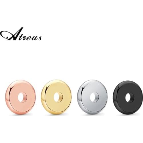 50/30 pcs Solid Color Smooth Thin Round Small Beads Copper Loose Spacer Beads For Jewelry Making DIY Accessories 3mm/6mm/8mm