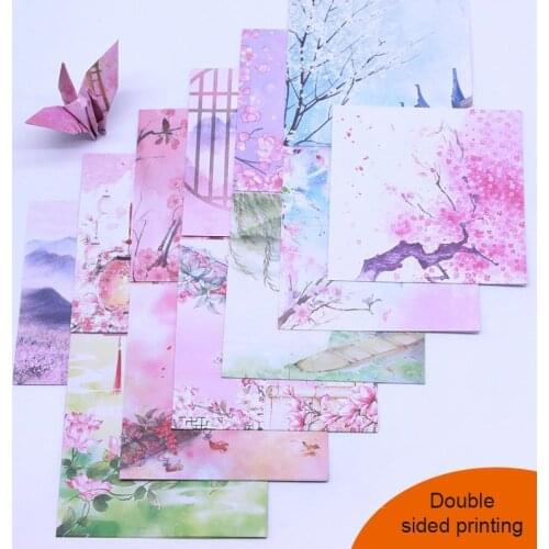 70pc Of Stamping Hand-made Paper Double-sided Printing Materials Color Paper Kindergarten Childrens Color Pattern Paper Folding