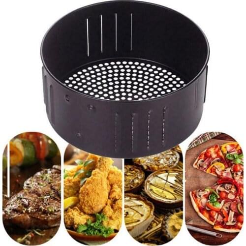 2.6/3.5L Non-stick Air Fryer Basket Baking Drain Oil Pan Household Cooking Dividers Kitchen Tools Air Fryer Accessories 2021 New