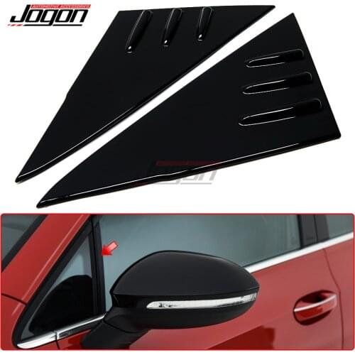 Black For VW Golf 8 MK8 GTI R GTD GTE 2020 2021 Front Spoiler Pillar Window Triangle Molding Panel Trim Car Accessorie
