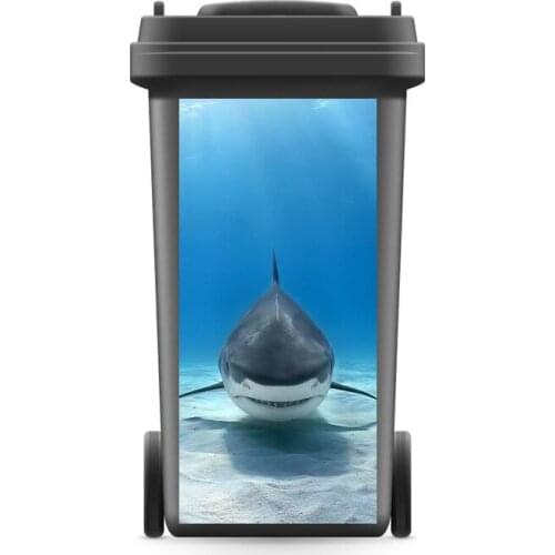 DIY Creative 3D Rubbish Bin Sticker Underwater Shark Wall Mural Wall Print Decal Removable self adhesive Kitchen Accessories