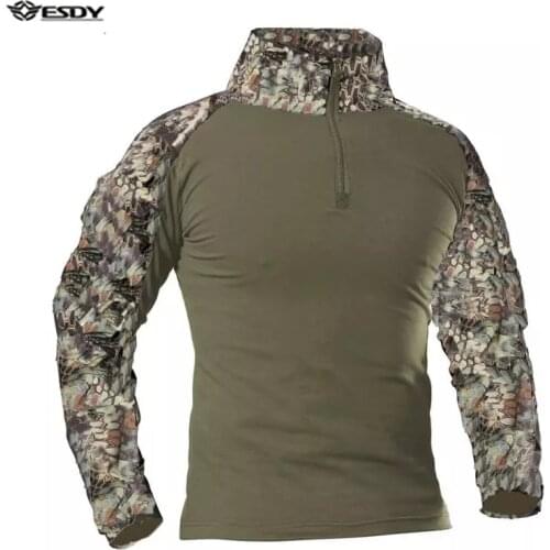 New Camouflage US Army Combat Uniform Military Shirt Cargo Multicam Airsoft Paintball Tactical Cotton Clothes 9 Colors