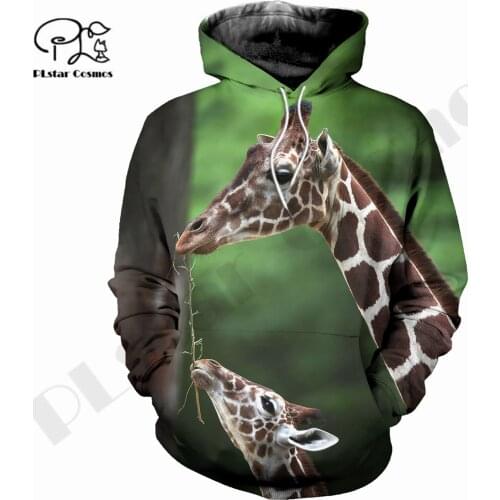 PLstar Cosmos 3D Printed Giraffes Animal Art Newest Harajuku Funny Premium Streetwear Unisex Casual Hoodies/Sweatshirt/Zip 8