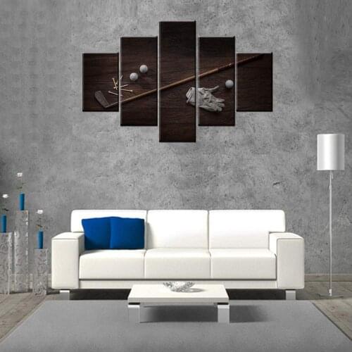 Canvas Art Wall Decor Golf Sport Paintings for Living Room White Golfball Pictures Multi Panel Prints Drop Shipping