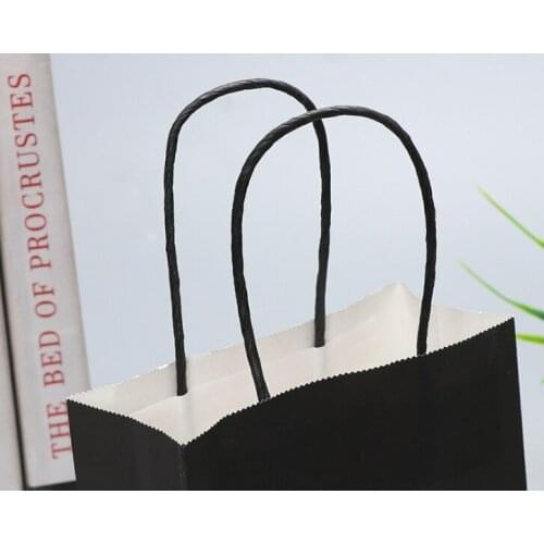 China Manufacture Simple Design Custom Logo Printed Paper Shopping Gift Bag,black paper bags for boutique --XP2005