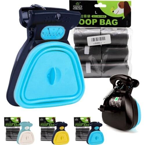 Pet Dog Poop Bag Dispenser Foldable Travel Dog Pooper Scooper Poop Scoop Clean Animal Waste Picker Cleaning Tools Pet Products