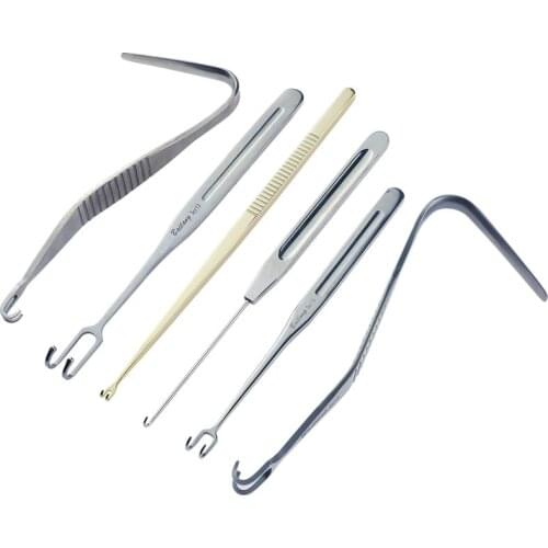 Rhinoplasty Hook Double Head Gold Handle Nasal Bone Nose Bone Pull Hook Chisel Face Plastic Instruments