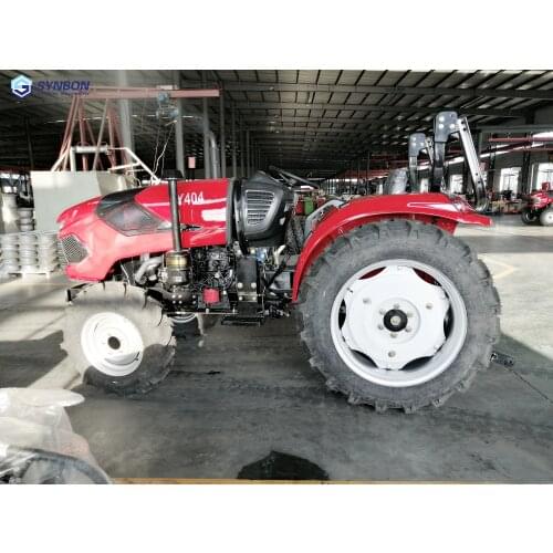 Small Hydraulic Agricultural Equipment Mini Farm Wheel Tractor With Anti-rolling Frame 4x4 40HP