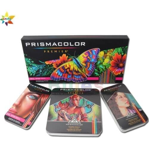 USA Original Prismacolor Colored Pencils Art Kit Artist Premier Wooden Soft Core Pencils 12 24 36 48 72 150 ct Tin Gift Box