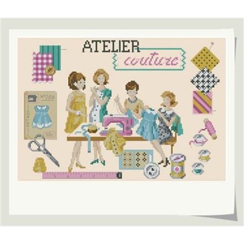 Cross stitch kit 11CT printed Cloth Chinese Embroidery Material Bag hand Sewing Class Cartoon Magazine Style Characters