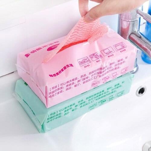 Practical Type 1 Pack of 80 Disposable Rags, Kitchen Non-woven Fabrics Absorbent Non-oily Lazy Rags, Dish Cloth, Cleaning Towel