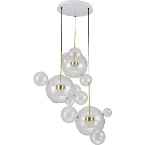 Nordic glass ball chandelier living room dining room bedroom personality soap postmodern Mickey bubble ball Chandelier