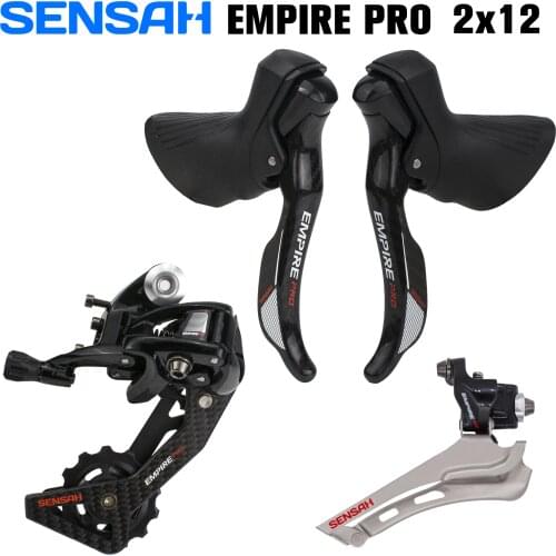 SENSAH EMPIRE PRO 2x12 Speed, 12 24s Road Bike Carbon Fiber Shifters Lever L/R + Rear Derailleurs For Bicycle Groupset New