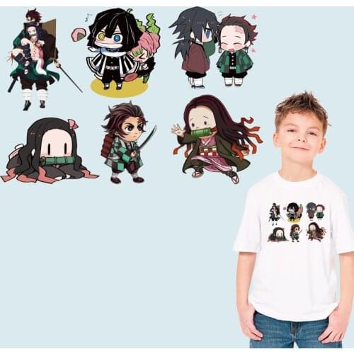 Cartoon role Japan cartoon anime Thermal Stickers Heat-sensitive patches Heat Transfer PVC Patch DIY Appliques