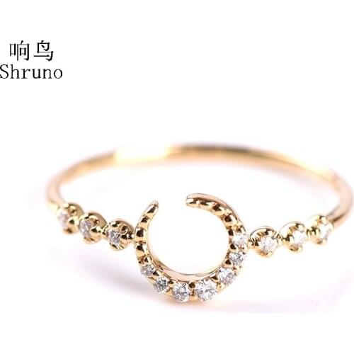 Moissanite Ring Solid 14K Yellow/Rose/White Gold VVS/DEF Color Test Positive Moissanite Diamond Ring For Women Fine Jewelry Gift