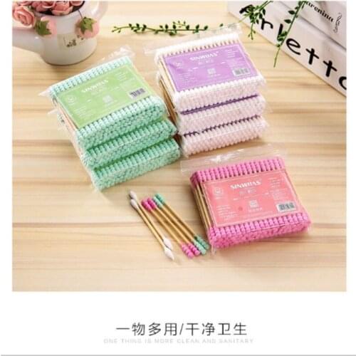 100pcs Cotton Swab Health Makeup Cosmetics Ear Clean Cotton Swab Stick Buds Tip Swab 480 pack