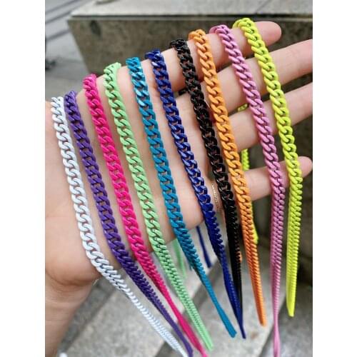 5Meters,Newest Brass DIY Chain Multi Colors Enamel Link Chain for Necklace Bracelet Making
