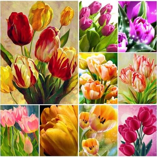 5D DIY Diamond Painting Full Squar Rose Cross stitch Diamond Embroidery Flower Art Pattern Rhinestones Decor Gift Diamond Mosaic